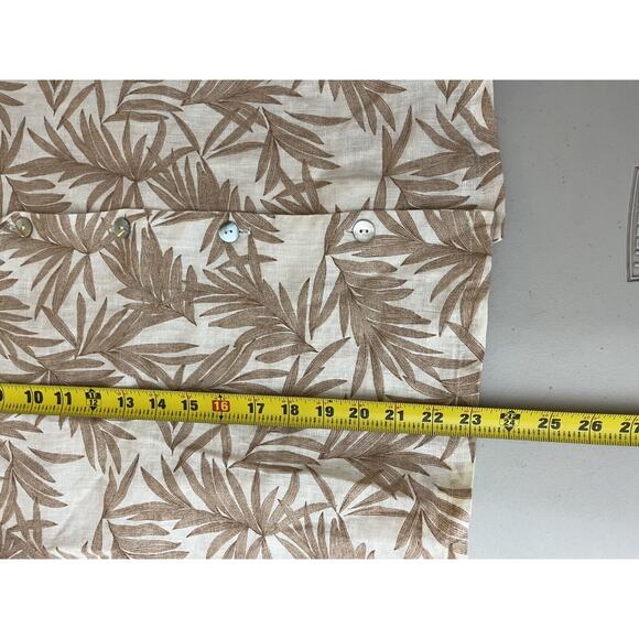 Boho Beach Coastal Flax Linen Camp Button Up Top XL Boxy Rustic Lagom Artsy Airy - Picture 11 of 13